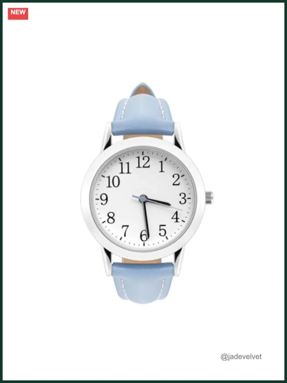Women's Waterproof Analog Quartz Watch with PU Leather Band Round Dial